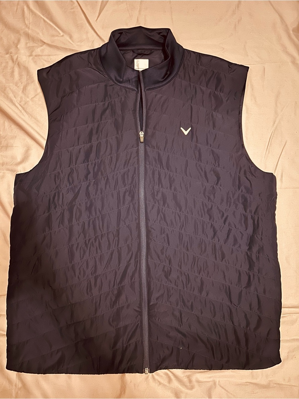 Callaway Men's Quilted Sleeveless Zip Vest - Black XXL